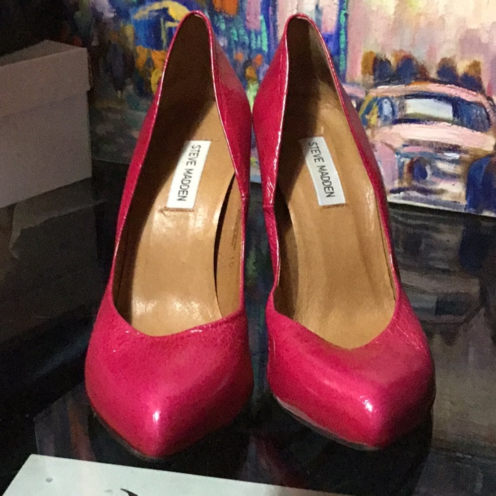Hot Pink Shoes in the city